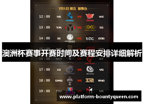 澳洲杯赛事开赛时间及赛程安排详细解析 澳洲杯赛事开赛时间及赛程安排详细解析